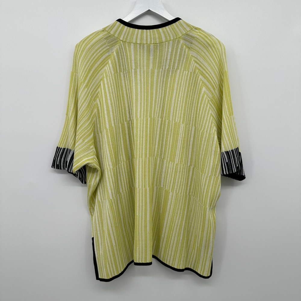 Ming Wang Cardigan Sweater Jacket Size 1X Stretch Knit Open Front Half Sleeve - Picture 7 of 12